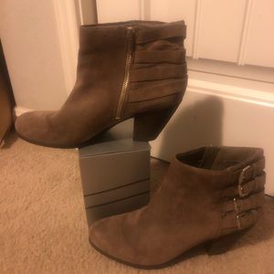 Brown suede bootie